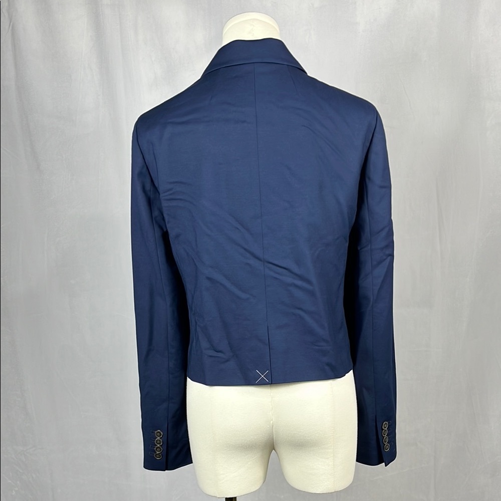 J. Crew Cropped Navy Blazer in City Twill. - Picture 4 of 12